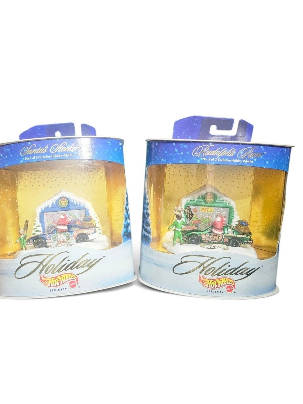 Mattel Hot Wheels Holiday Series Santa’s Stocker & Rudolph’s Racer 1998